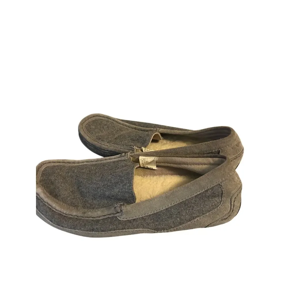 UGG Ascot Wool Gray Slippers Mens Size 10